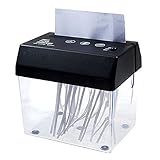 Kikar Tragbarer Mini-Aktenvernichter und -Brieföffner für den Schreibtisch, A6-Format – USB-/Batterie-/Netzbetrieb