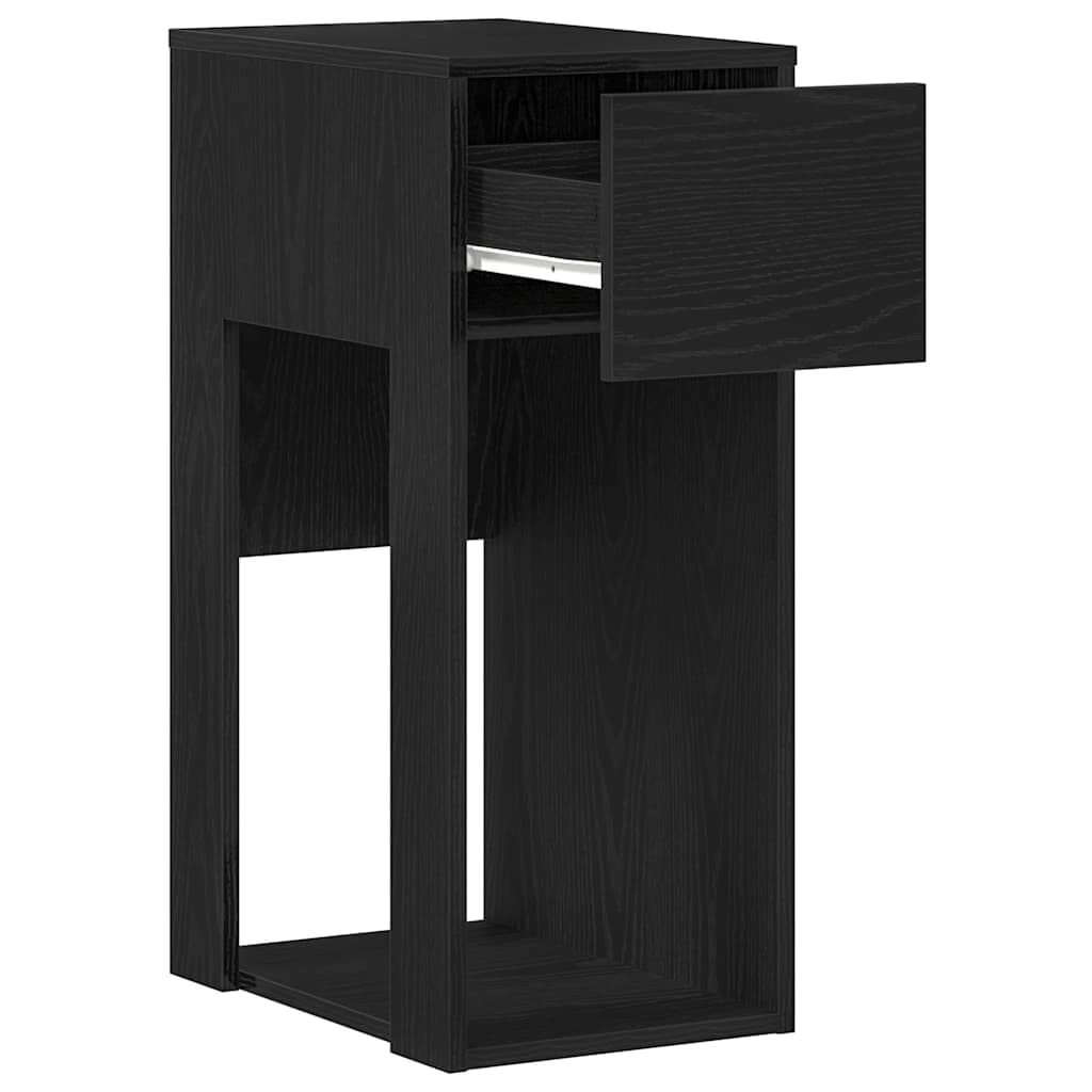 Computerschrank mit Schublade Schwarz aus Holzwerkstoff 30x44x74 cm, Stauraum für Computergehäuse, Kabel und Büroorganisation, ideal für Home Office und Arbeitszimmer