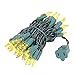 Novelty Lights 50 Light Yellow Christmas Mini Light Set, Green Wire, 11' Long