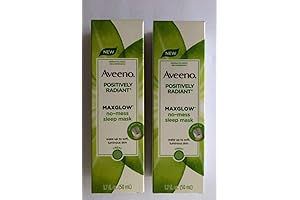 Aveeno Positively Radiant MaxGlow Sleep Mask: Hydrating Overnight Treatment for Brighter, More Even Skin