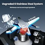 Blenders for kitchen, 1800W Smoothie Blender, Professional High Speed Countertop Blender with Stainless Steel Blades, 68-oz. Pitcher Ice Crushing & Frozen Fruit, BPA Free, Silver - Image 2