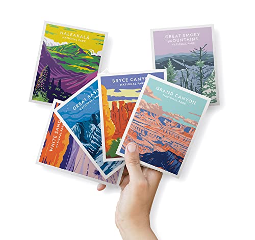 Image of Twigs Paper National Park Cards, 12 Scenic Blank Note Cards with Envelopes