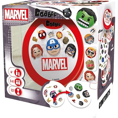 Asmodee Dobble Marvel Emoji Card Game Cover