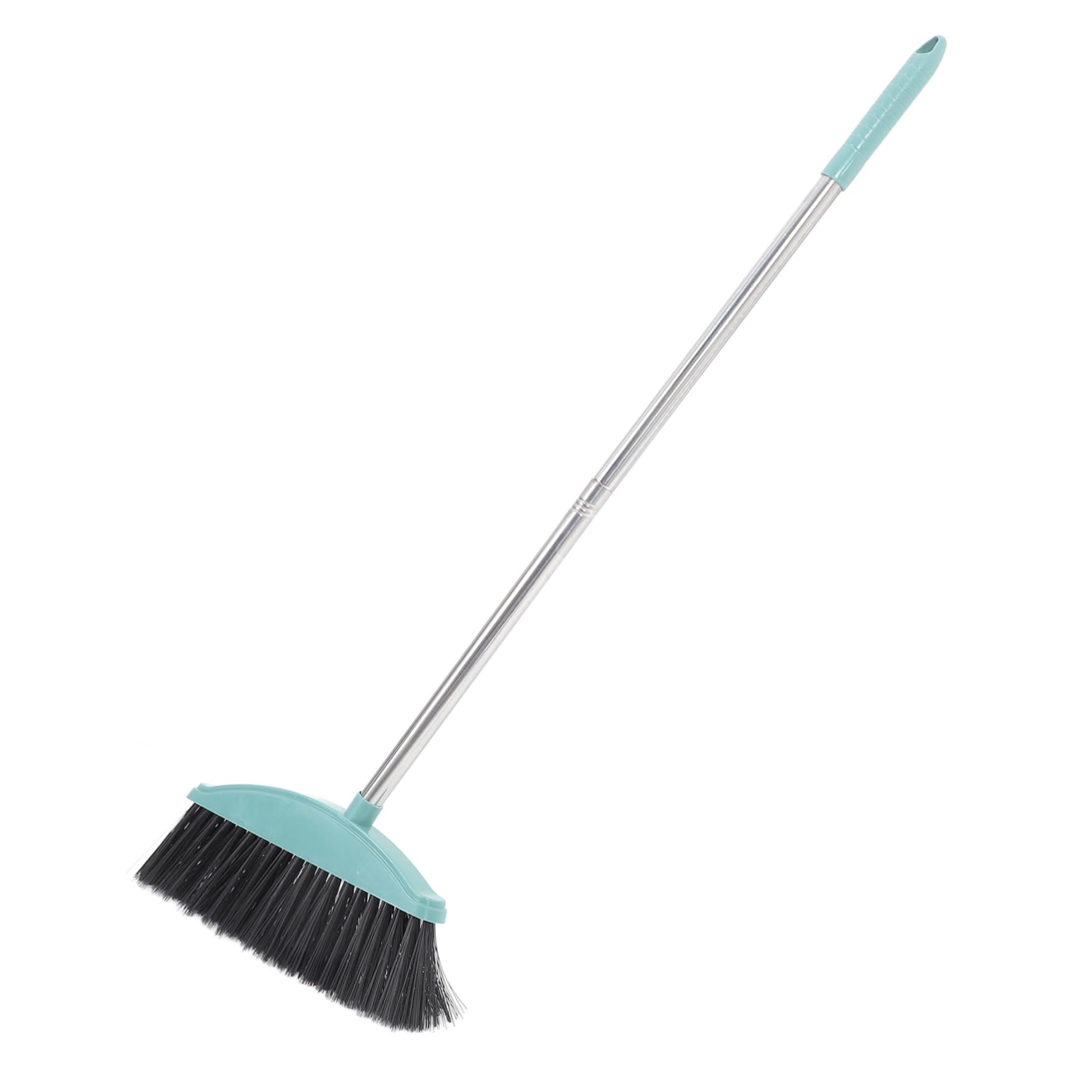 HAPINARY Stainless Steel Handle Sweep Broom Heavy Duty Floor Cleaning Long Handle Broom Plastic Broom Soft Bristles