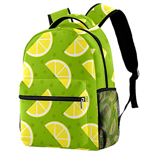 Sac à dos décontracté pour femme imprimé citron et feuilles Multicolored-2
