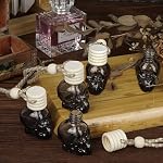 Skull Air Freshener Car Hanging, Car Air Freshener Cars Diffuser Bottles, Refillable Perfume Bottles Pendant Auto Interior Decor for Essential Oil Fragrance Aromatherapy Bottle Ornament (6 Pcs)