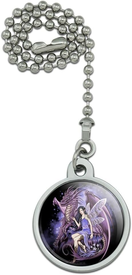 Protectors of the Realm Dragon and Fairy Ceiling Fan and Light Pull Chain