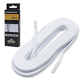 UICE Figure Skate Laces Waxed 6mm White - 87’’ Lengths, Anti-Slip Waxed Skate Laces foroller Skating Ice Hockey Boots and Regular Shoes