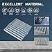 Galvanized Steel Drain Grate, 16 * 16in Outdoor Drain Cover,Heavy Duty B125 Class Channel Grate,Rust-Proof Metal Sewer Grate,Silver Square Drainage Grate for Garage,Sewer,Dowmspout,Driveway,Yard.