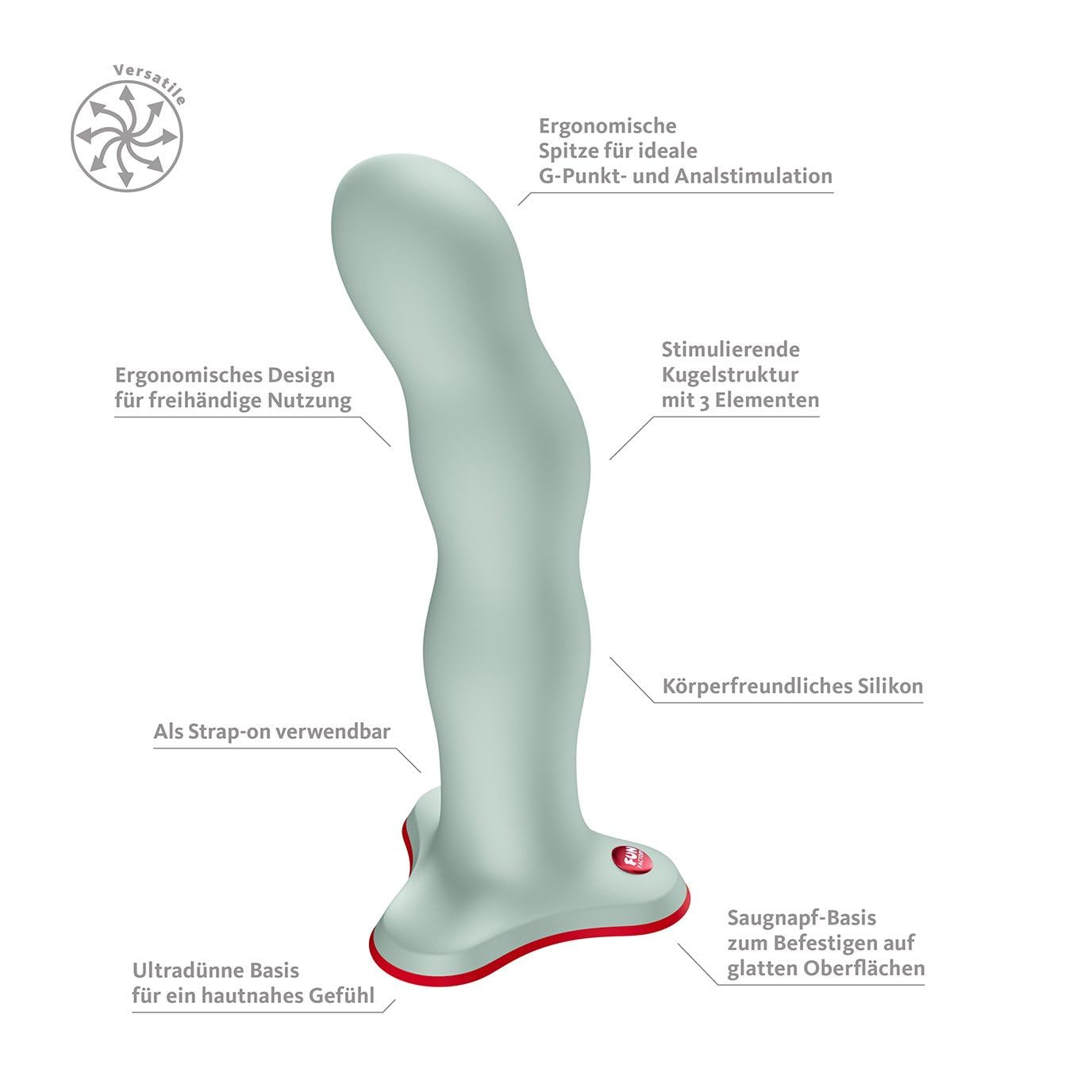 Fun Factory Bouncer | G-Punkt- & Prostata-Dildo aus Silikon | Für Sie & Ihn