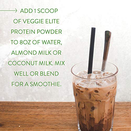 MRM Nutrition Veggie Elite Performance Protein | Chocolate Mocha Flavored| Plant-Based Protein| Easy to Digest | with BCAAs| Vegan + Gluten-Free | Clinically Tested| Digestive enzymes | 30 Servings - Image 4