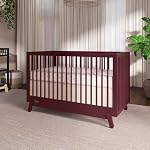 Dream On Me Hygge 5-in-1 Convertible Crib in Auburn, JPMA & Greenguard Gold Certified, Converts from Baby Crib to Toddler Bed, Daybed/Kids Sofa and Full-Size Bed