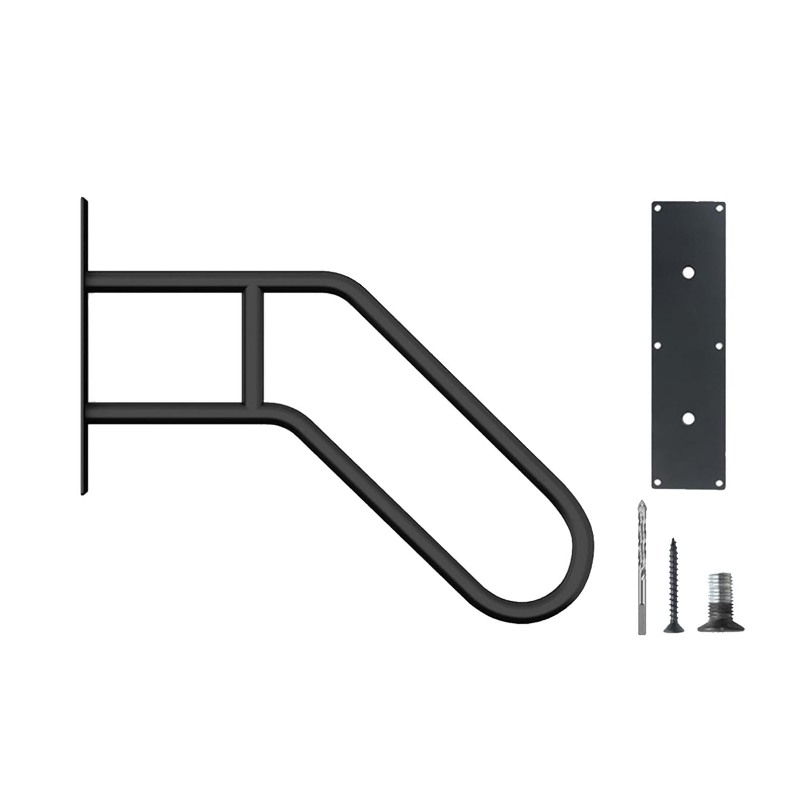 Main courante extérieure antidérapante - Rampe d'escalier robuste pour PMR et jardin