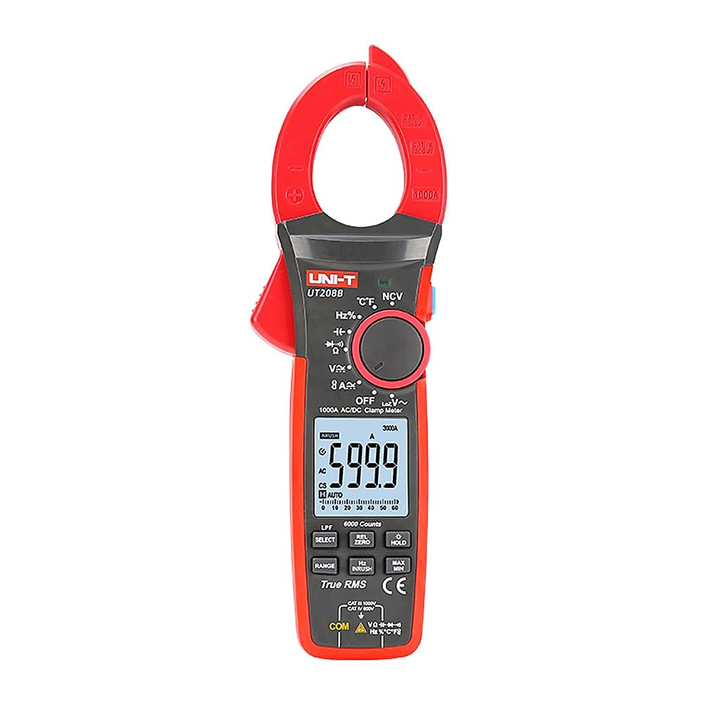 UNI-T UT207B Digital Clamp Meter DC/AC 1000A 1000V Current Voltage Tester Amperimetrica LPF ACV Auto Range 6000 Count Backlight Flashlight