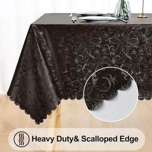 Image of Smiry Rectangle Waterproof Heavy Duty Vinyl Tablecloths, 60 x 120 Inch