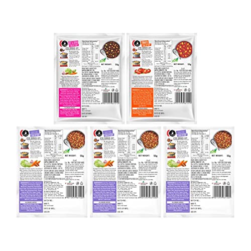 Image of Chings Manchow x 3 + Hot & Sour x 1 + Tomato x 1 cookup soup PACK OF 5