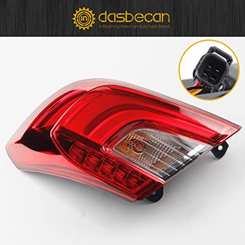 Dasbecan Right Passenger Side Led Tail Light Assembly Compatible With 2018 2019 2020 2021 Honda Accord Sedan Rear Brake Lamp #TOP5