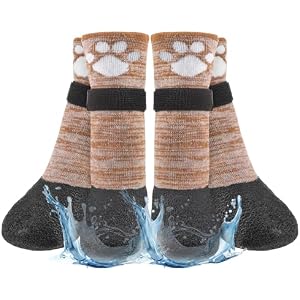 BEAUTYZOO Waterproof Dog Socks to Prevent Licking Paws, Anti Slip Boots
