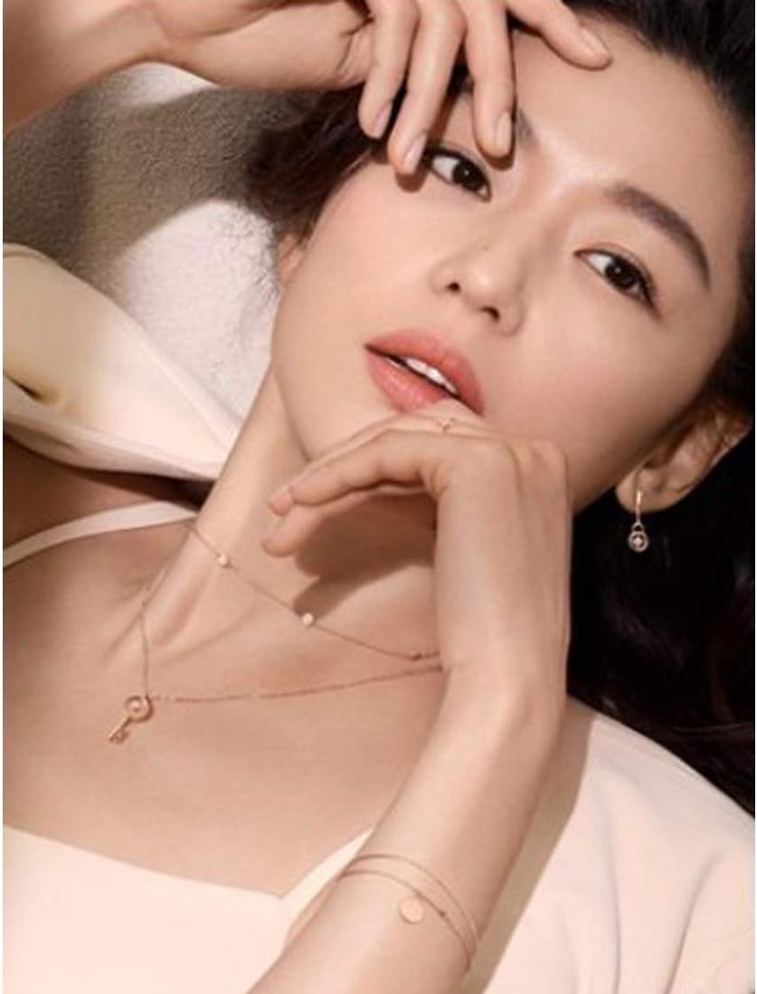 Stone HENGE] 14Kホワイトラステラゴールド韓国ドラマ「ジンシム-i ダダ(来る)」ジョン・ジ・ヒョンネックレス、Yoo in Na ネックレス