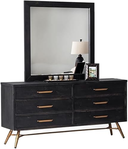 Limari Home Gian Collection Modern Style Stained Recycled Pine Bedroom Rectangul