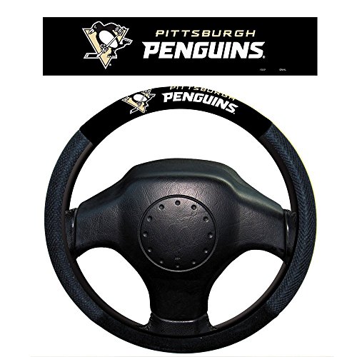 NHL Pittsburgh Penguins Poly-Suede Steering Wheel Cover