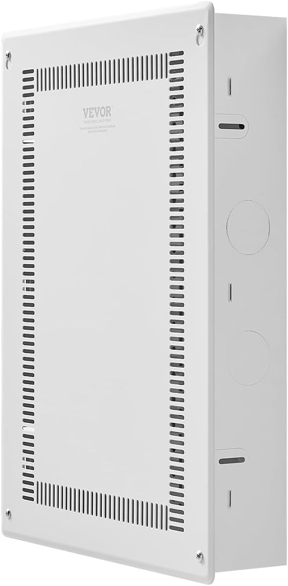 VEVOR Structured Media Enclosure, 20-Inch, Recessed in-Wall Media Box with Cover, Wall-Mount Cable Management Box Kit, Structured Wiring Multi-Media Cabinet, Cold-Rolled Steel, for TV Home Theater