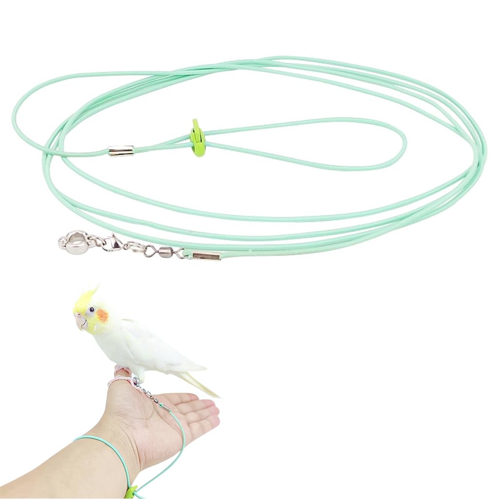 Qpets® Parrot Leg Ring, 6.6ft Parrot Ring for Leg, Elastic Parrot Toy Bird Aviator Leash for Parrot, Budgerigars, Cockatiels, Parrot Bird Leash with Feet Loop & Adjustable Buckle Wrist Attachable (B0D3QKG397) Amazon Price History, Amazon Price Tracker