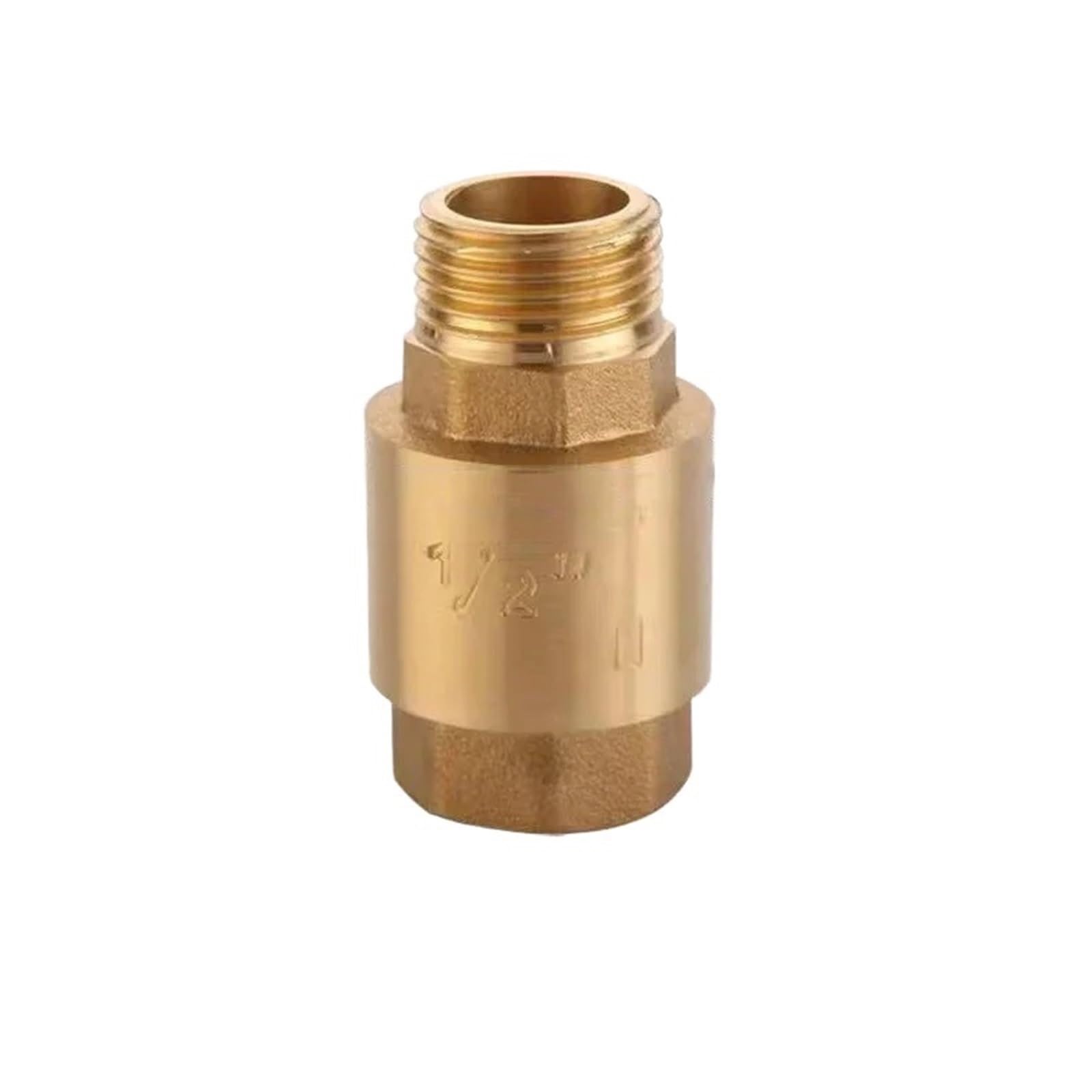 1/2" 3/4" 1" Brass Vertical Lift Spring Check Valve 1-Way Non-Return Valve(BSP1I2 Female-Male)