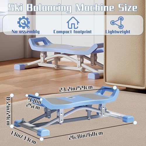 Stridon Motion Balance Board with LCD Monitor - Portable Ski Balancing Machine, 330 Lbs Capacity, Resistance Bands Included, Full Body Workout Waist Twister
