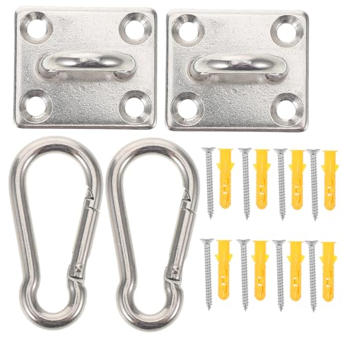 Milisten 1 Juego Hebilla de Puerta de Acero Inoxidable Ganchos de Hardware Marino Colgador de Columpio Ganchos de Techo para Marina Ganchos de Ojo de Tornillo