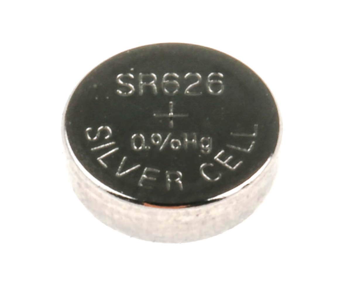 RS PRO Knopfzelle SR66 – Silberoxid Knopfzelle, Ø 6.8mm, 1,55V, 25mAh, Packung zu 5 Stück