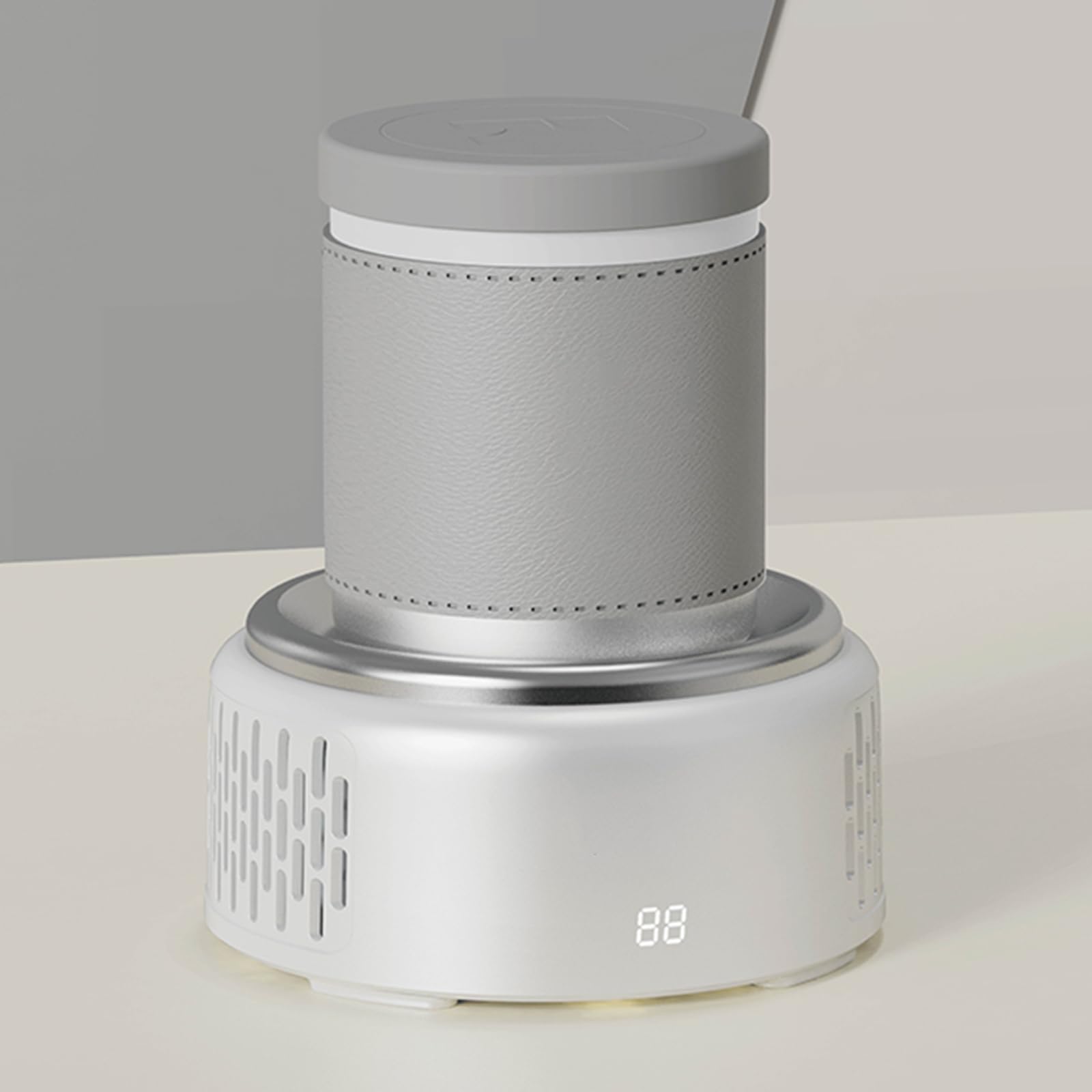 Sottobicchiere Intelligente Caldo E Freddo, Scaldabiberon Elettrico da 400 Ml, Doppio Uso USB, Scaldabiberon, 6 Livelli di Controllo della Temperatura, Raffreddamento Rapido in 10 Minuti