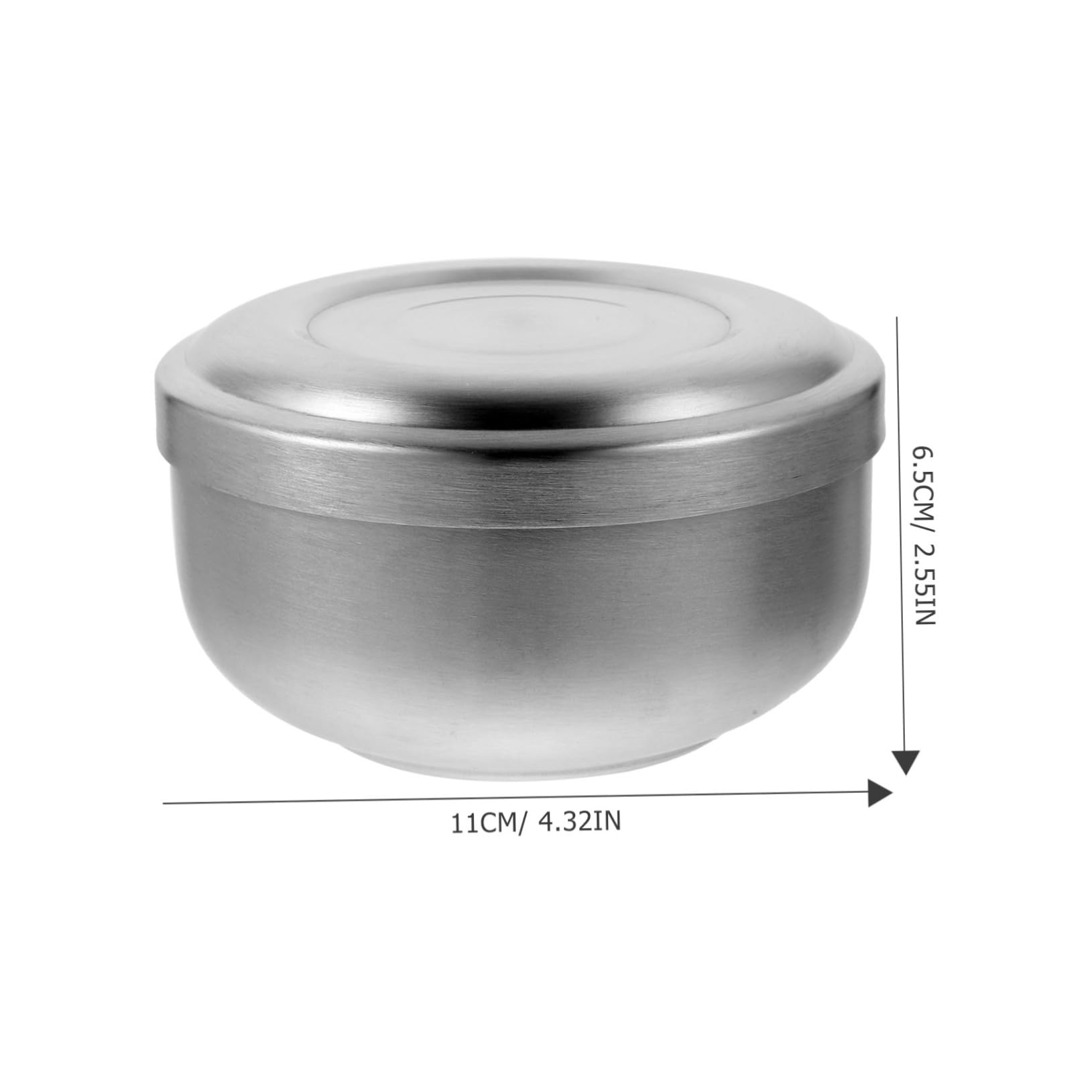 Healeved 4stücke Edelstahl Rasierschale Mit Deckel Praktische Rasierschüssel Für Männer Für Rasierschaum Zuhause Salon Verarbeitet Platzsparend Silberfarben