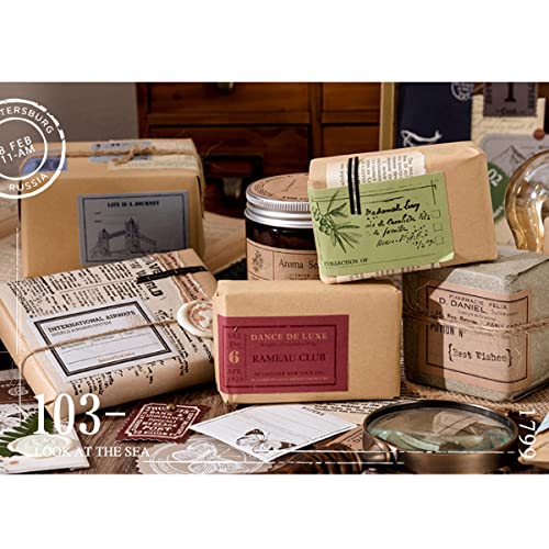 Scrapbooking Sticker Japanese Stickers Tickets Postmark Labels Tags Postcard Writable Sticky Note Decorative Label For Diy Art Crafting Journaling Scrapbook Diary Letter Planner Journal Calendar #TOP4