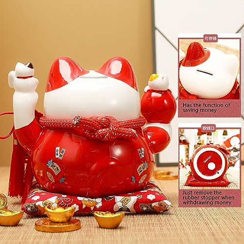 Figura Decorativa de Gato de la Suerte en Cerámica miniatura 4