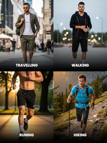 Image of XENOVAURBAN Shorts for Men | Casual wear 100% Combed Cotton Shorts | Unisex fit with Back and Side Pockets