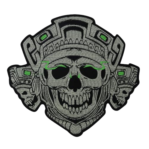 Parche bordado de calavera de motociclista para planchar en motocicleta, emblema de calavera, insignia de chaqueta de motocicleta, para chalecos de cuero, accesorios de ropa