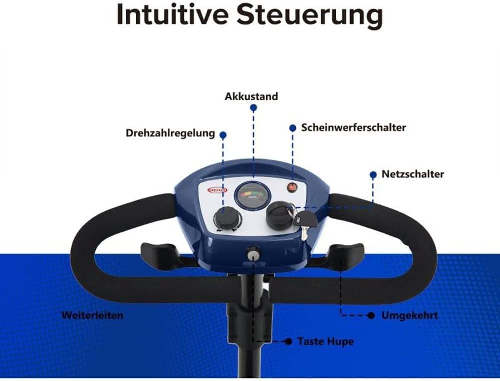 Scooter Électrique pour Personnes Handicapées, Moto Électrique 4 Roues Style Rétro pour Personnes Âgées Handicapées 250 W 6 Km/H A