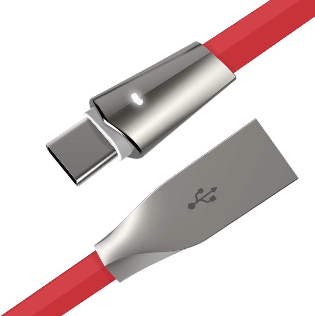 ALYEE USB C Cable, 4FT w LED Light Type C Charger Lead for Samsung Galaxy S9/S8+ Note 9 8,LG G6 G5,Google Pixel, Sony Xperia XZ/XA1,OnePlus 5T, Huawei P9/P10-Red