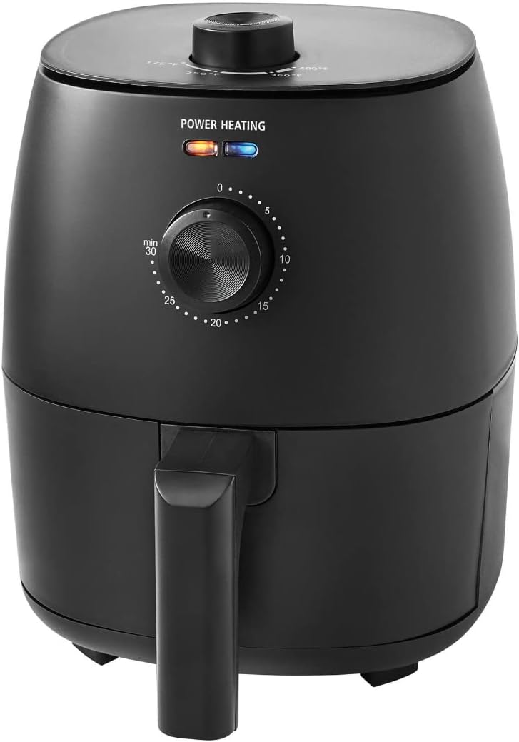 Close-up front view of Mainstay 2.2 Quart Air Fryer controls