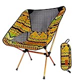 YUANBAI Ultralight Portable Folding Camping Chairs,Portable Compact for Outdoor Camp, Travel, Beach, Picnic, Festival, Hiking, Lightweight Backpacking (Yellow)