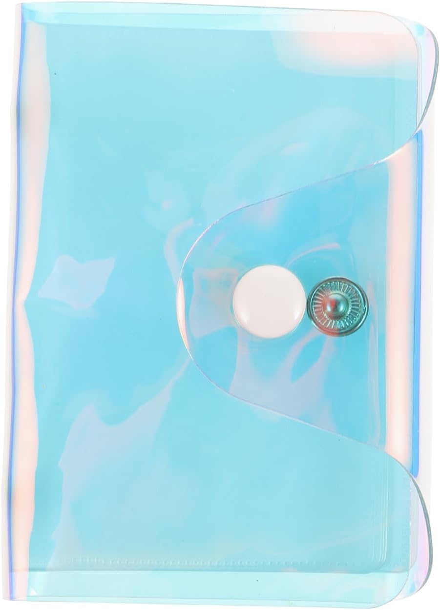 KESYOO Stylish Holographic Clear Transparent Credit Holder - Iridescent Wallet for Women 4.13 X 3.14 X 0.78 Inch