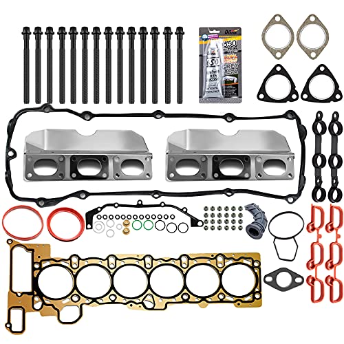 ECCPP Head Gasket Set w/Bolts for 2001-2006 for BMW 325Ci 325i 325xi 330Ci 330i 330xi 525i 530i X3 X5 Z3 Z4 2.5L 3.0L L6 DOHC Head Gaskets Kit Set Bolt Studs HS26245PT