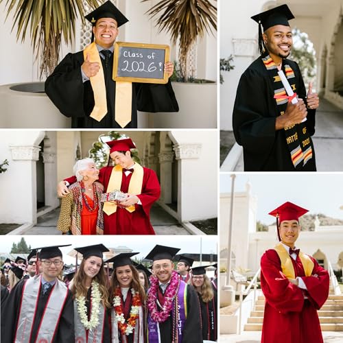 Image of GradClassical Matte Graduation Cap and Gown 2026 Set for High School and College Bachelor