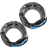 2 PACK: MCSPROAUDIO Male to Female 3 Pin Microphone Audio XLR Cable 100 FT Foot Feet Long Powered...