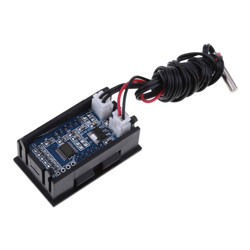 SYDL LED DC12V Digital Thermometer Mini Temperature Probe -50-110 Celsius Red|1 Piece LCD Digital Thermometer (Probe included)|Business & Industrial-picture-15