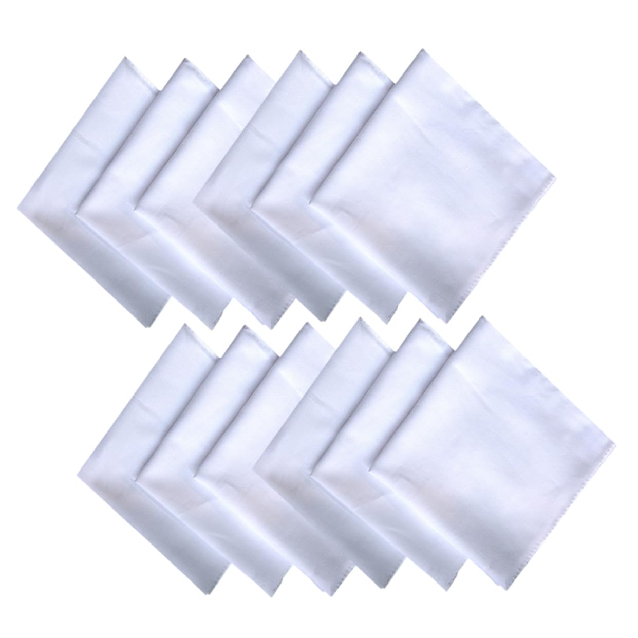 Beavorty 12Pcs Cotton White Tie Dye Painting Handkerchiefs Square Towel for DIY Art Projects present for Gentlemen and Friends Lightweight and Durable Design