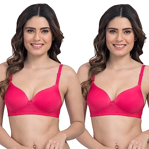 Image of Tweens - Heavily Padded Semi Push-Up Bra - Polyamide Fabric - 3 /4th Coverage, Wireless, Multiway Straps, Seamless - Everyday T-Shirt Bra