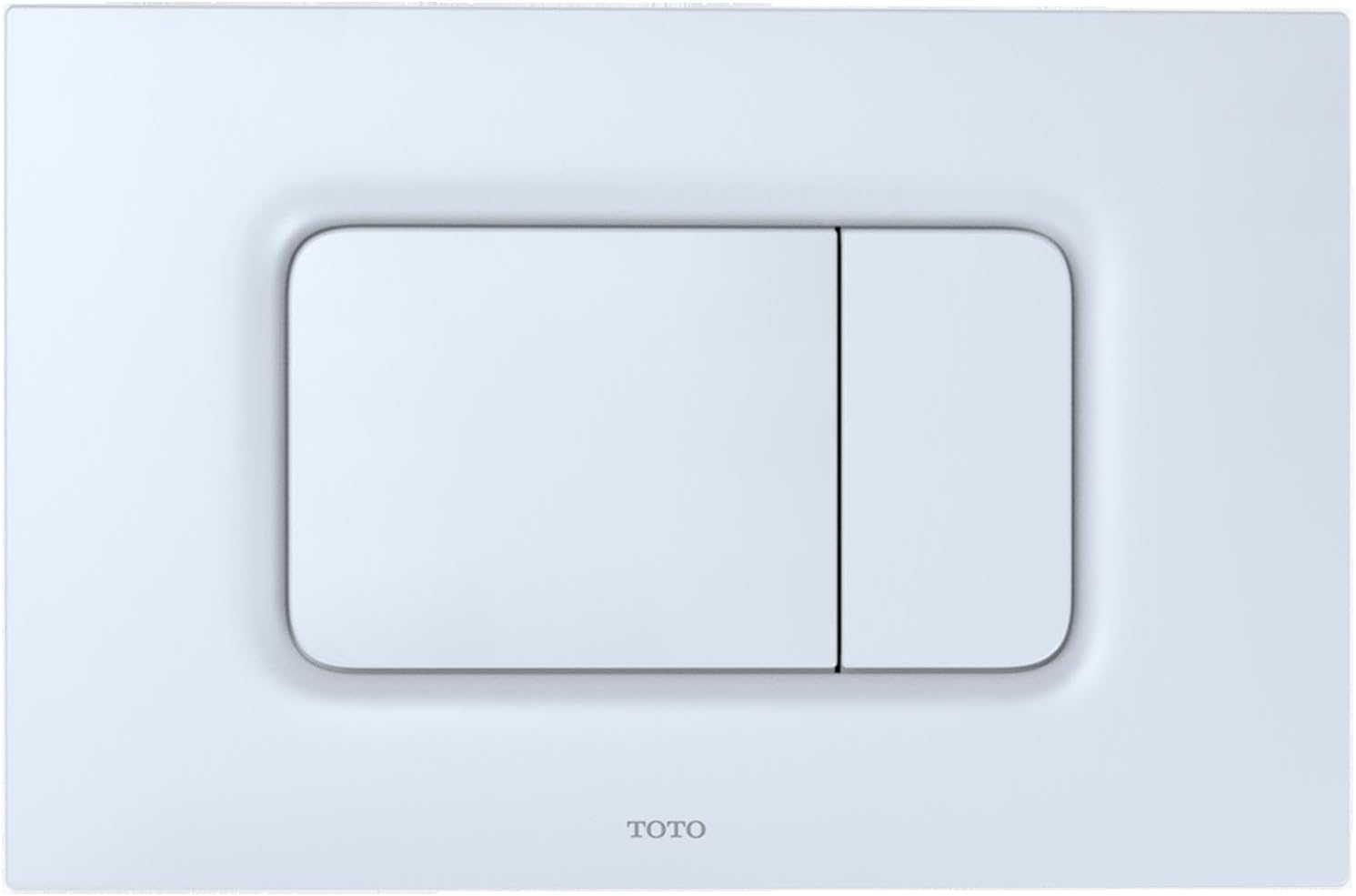 Dual Flush Rectangle Push Button Plate for Select DuoFit In-Wall Tank Unit, White Matte - YT920#WH