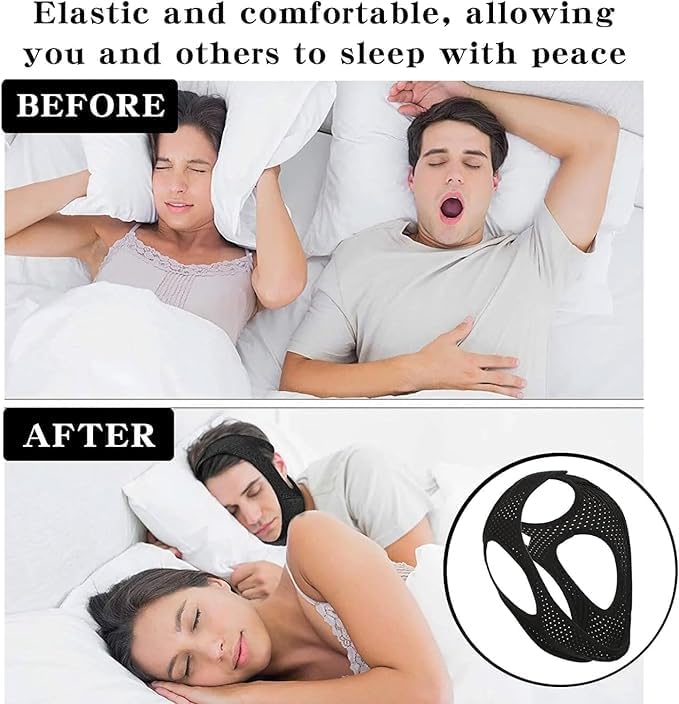 Breathable Upgraded Anti-Snoring Chin Strap with Mesh Structure, Adjustable Jaw Protection Anti-Snoring Strap, Durable Material for Improved Tear Resistance, Comfortable Natural Solution Snore Stopper - Image 4